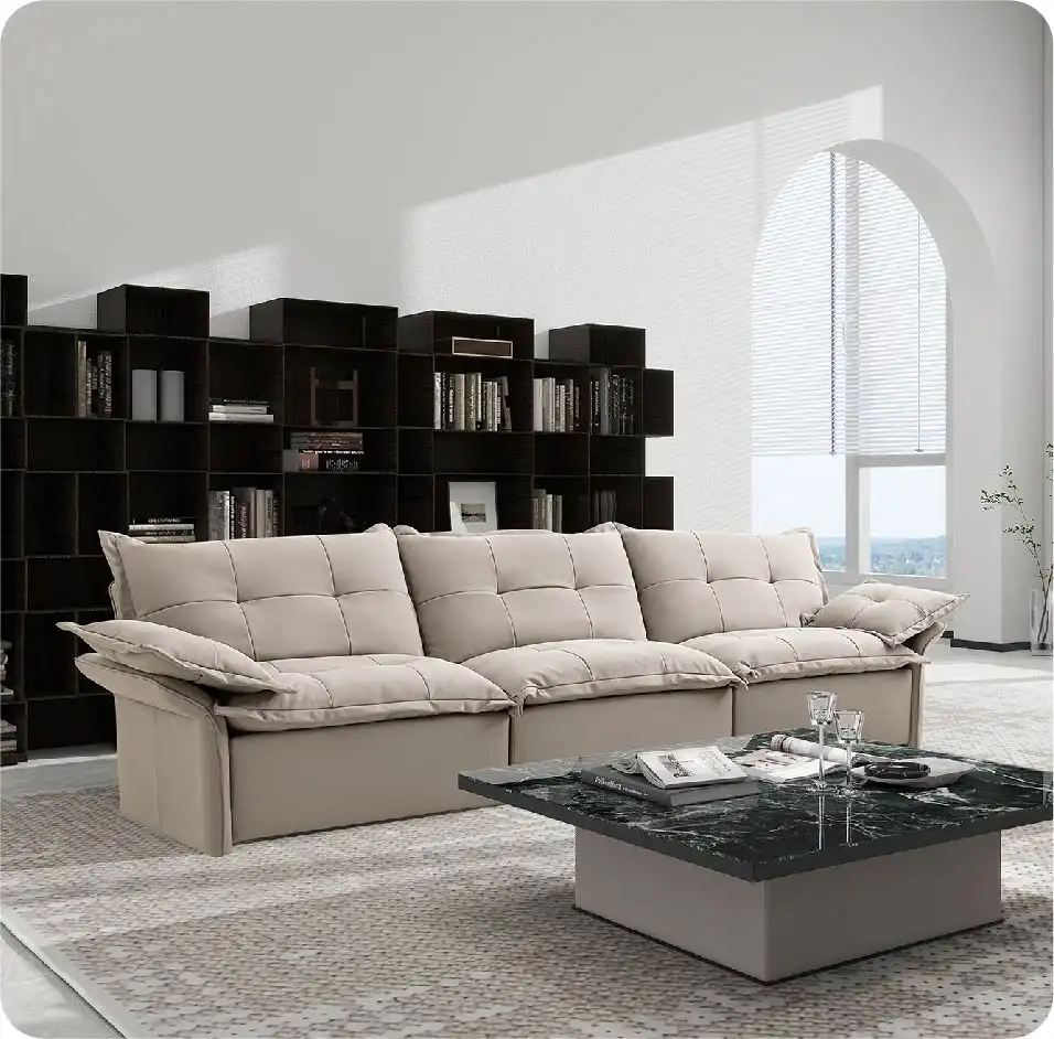 Idle Cloud 237 light leather couch